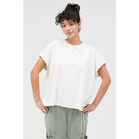 Capped Sleeve Mineral Wash T-Shirt