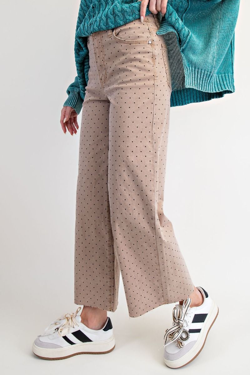 Polka Dot Twill Pants