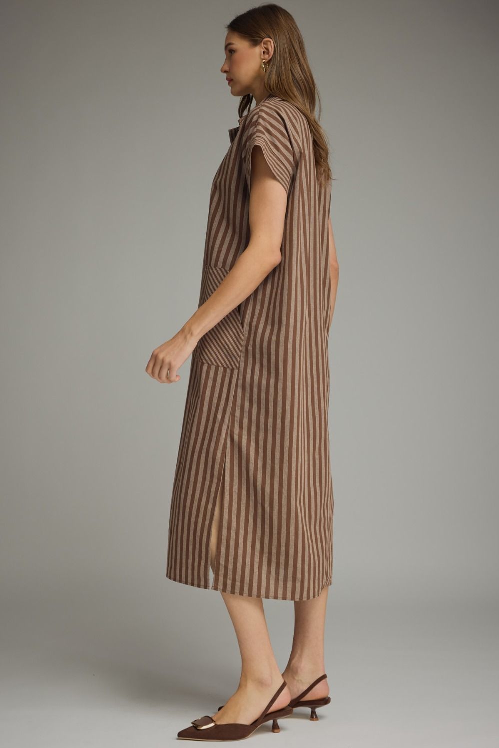 Weekend Stripe Shirt Dress