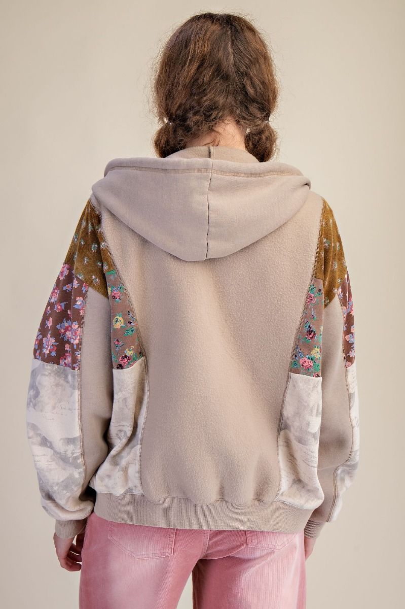 Cozy Star Patch Hoodie Jacket by Easel