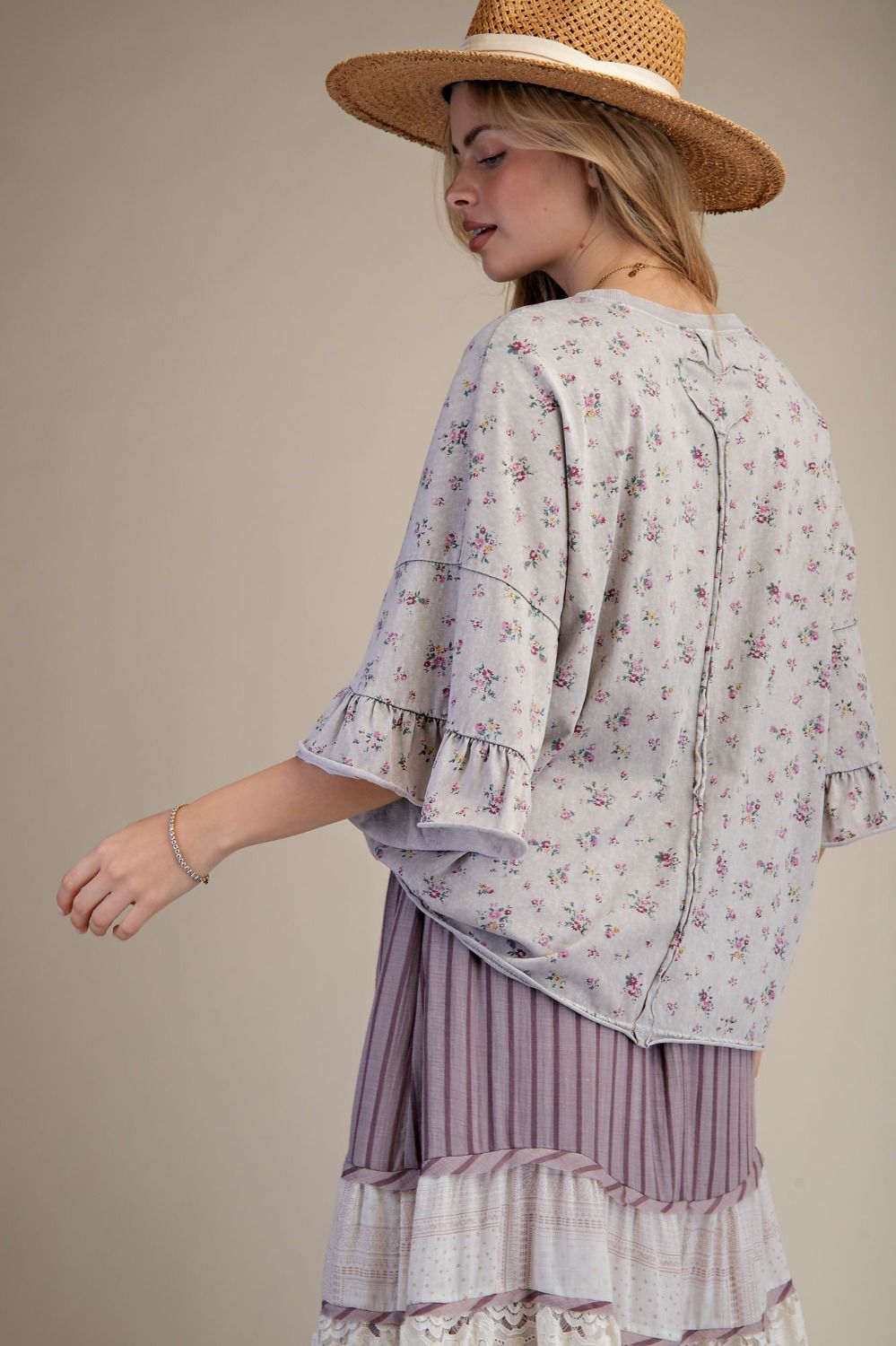 Floral Ruffle Top