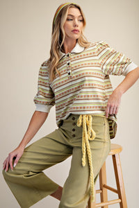 Short Sleeve Stripe Top