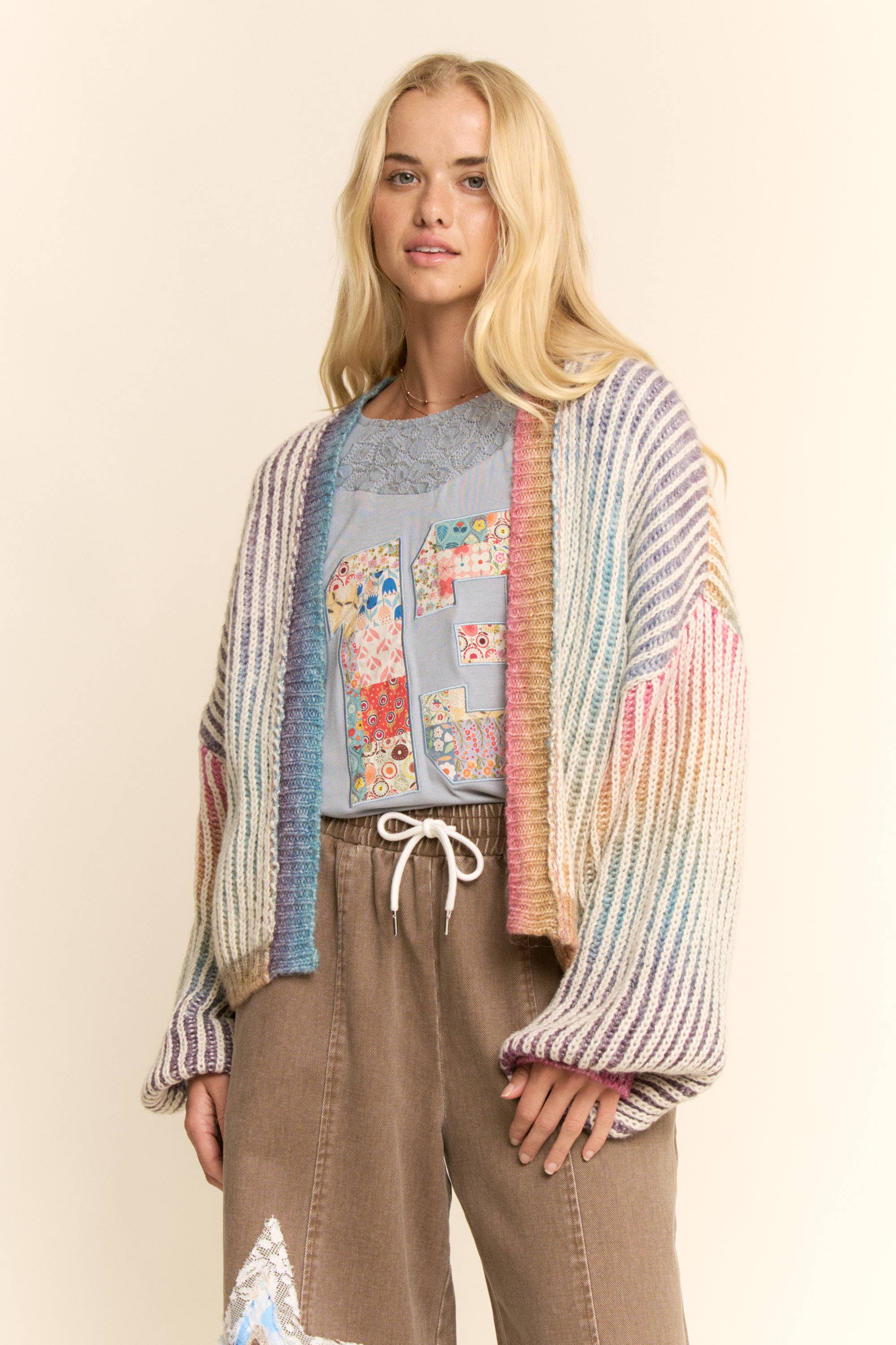 Rainbow Stripe Cardigan