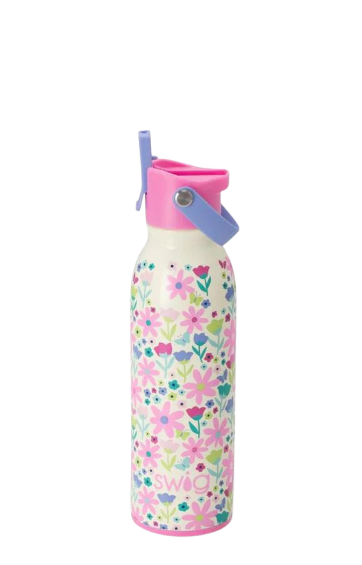 swig/ flower power/ kids water bottle/ water bottle/ flip and sip 