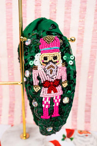 Christmas Jeweled Top Knotted Headband