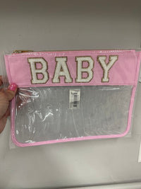 Clear Varsity Letter Cosmetic Bag