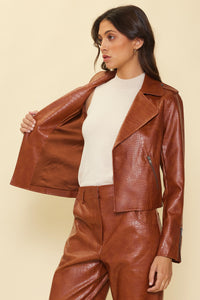 Tan Leather Jacket *Final Sale*