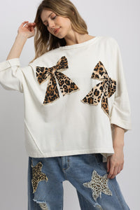 Leopard Bow Top