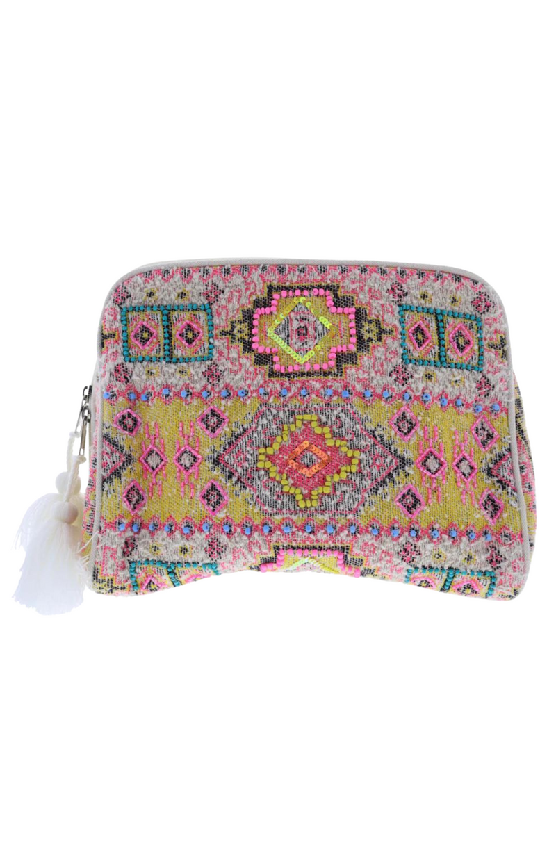 jane marie/ maya/ large zip pouch/ cosmetic bag/ travel bag