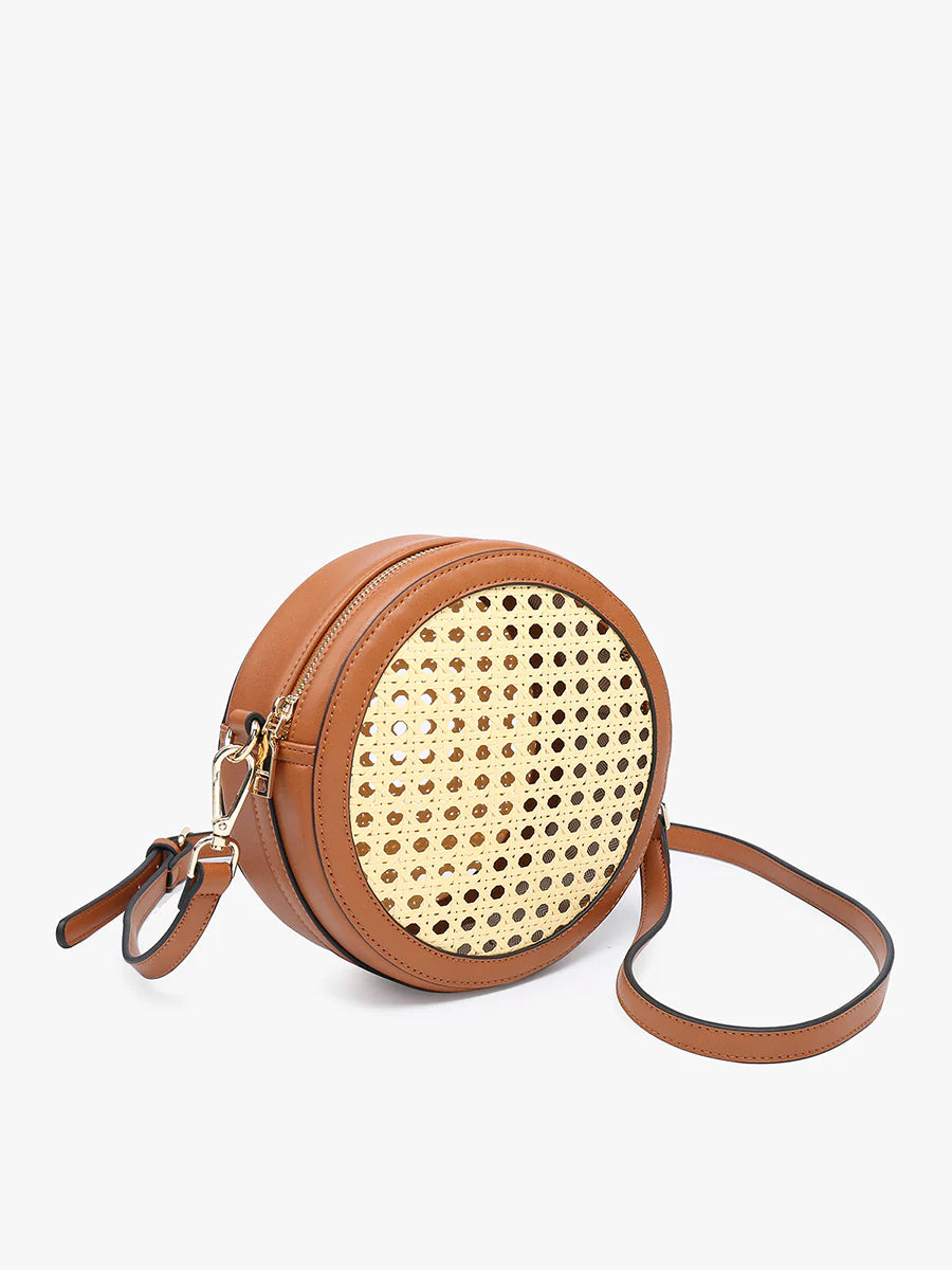 Francis Rattan Circle Crossbody by Jen & Co
