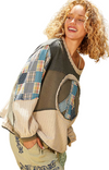 peace/patchwork/long sleeve/ cute/trendy/ fall / green