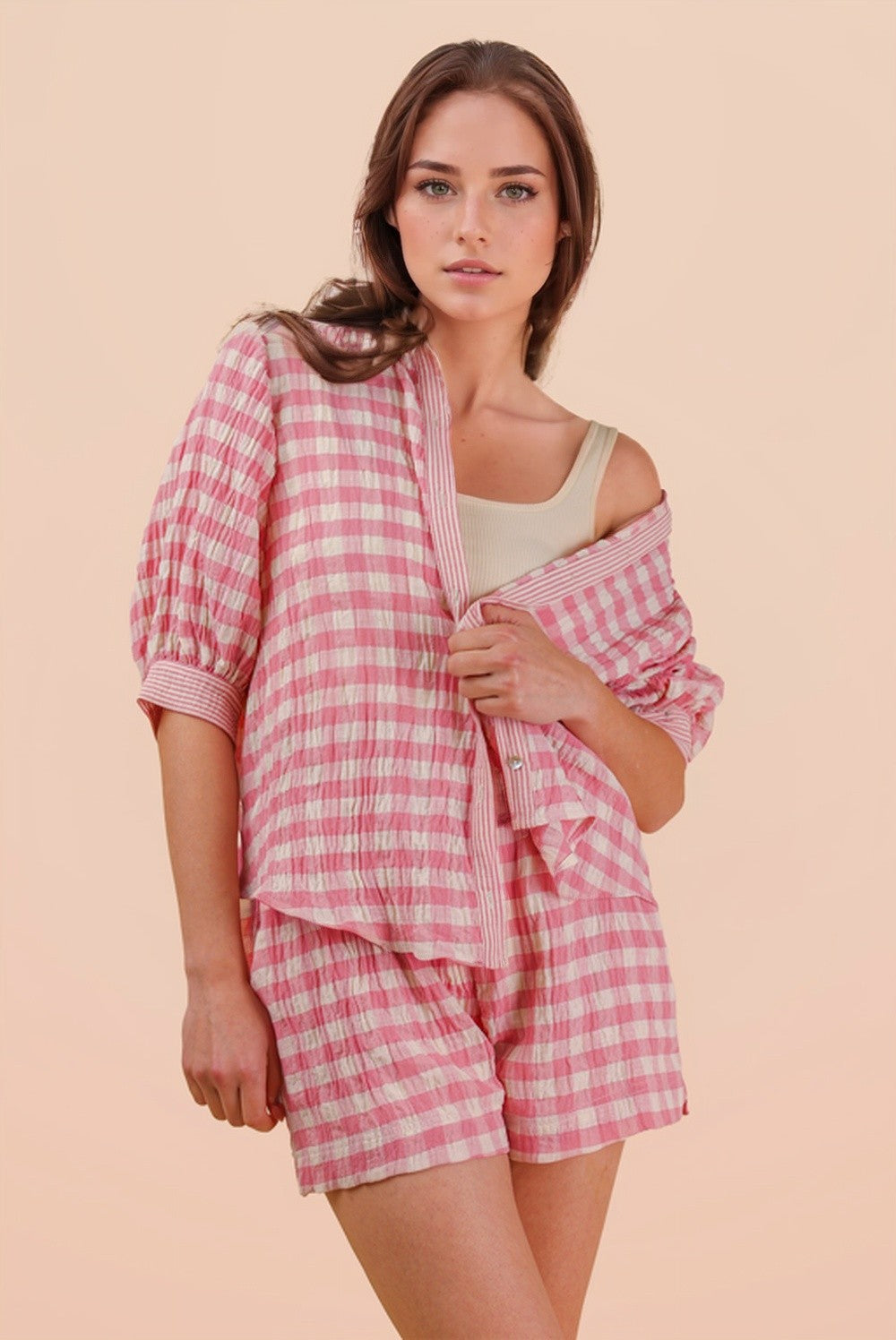 No Ordinary Checkered Short Set