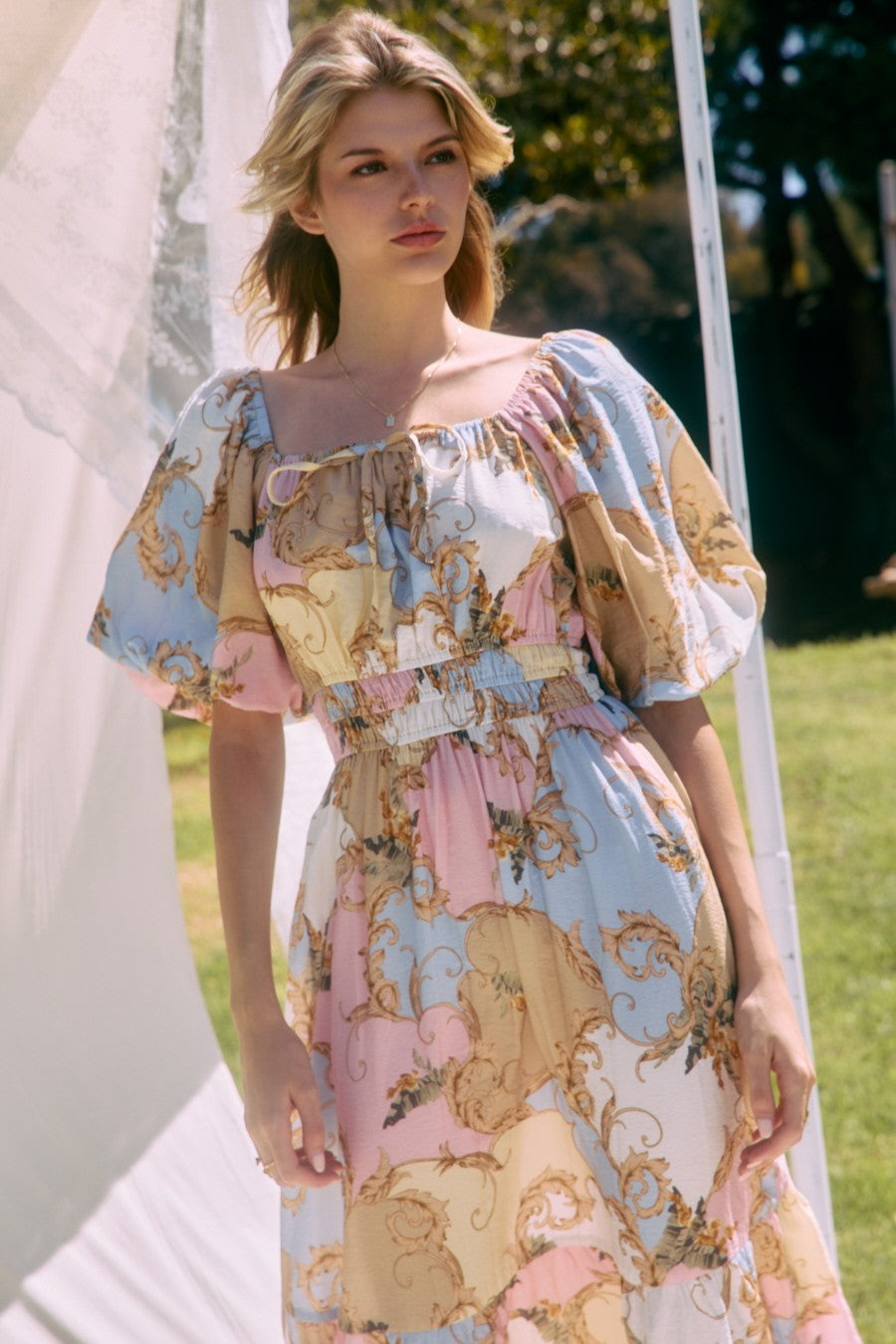 Watercolor Floral Dress by Oddi