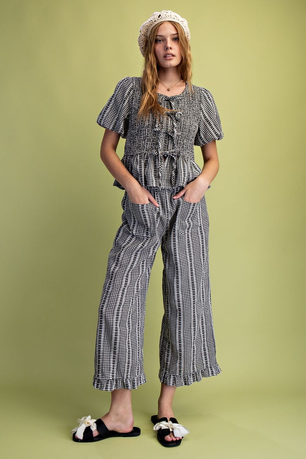Checkboard Pattern Top & Bottoms *Sold Separately