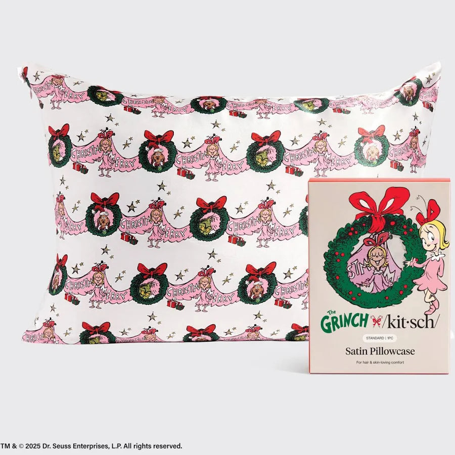 The Grinch Satin King Size Pillowcase by Kitsch