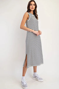 Navy Striped Dress