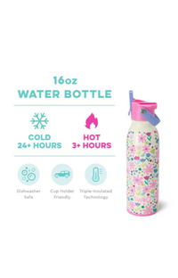 swig/ flower power/ kids water bottle/ water bottle/ flip and sip 