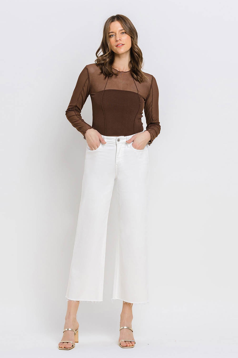 White High Rise Pants *FINAL SALE*