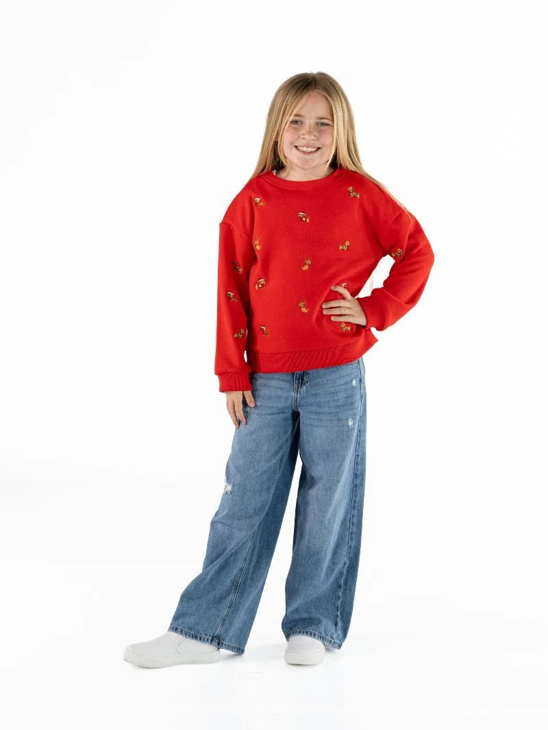 Youth Christmas Doggie Crewneck