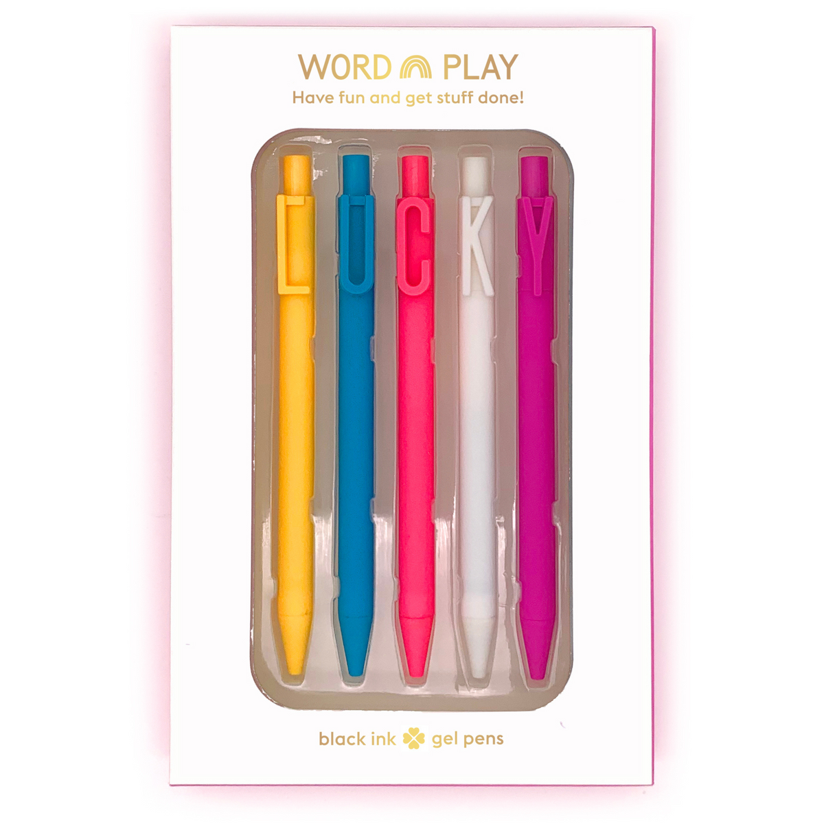 Snifty Set of 5 Word Play Black Gel Pens