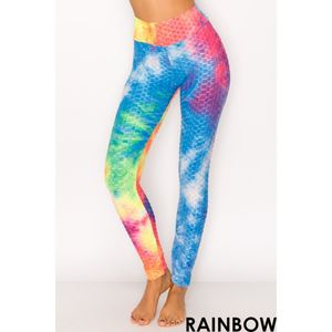 Women's Butt Leggings Multi-colored Tie Dye Tic Toc Yoga Size