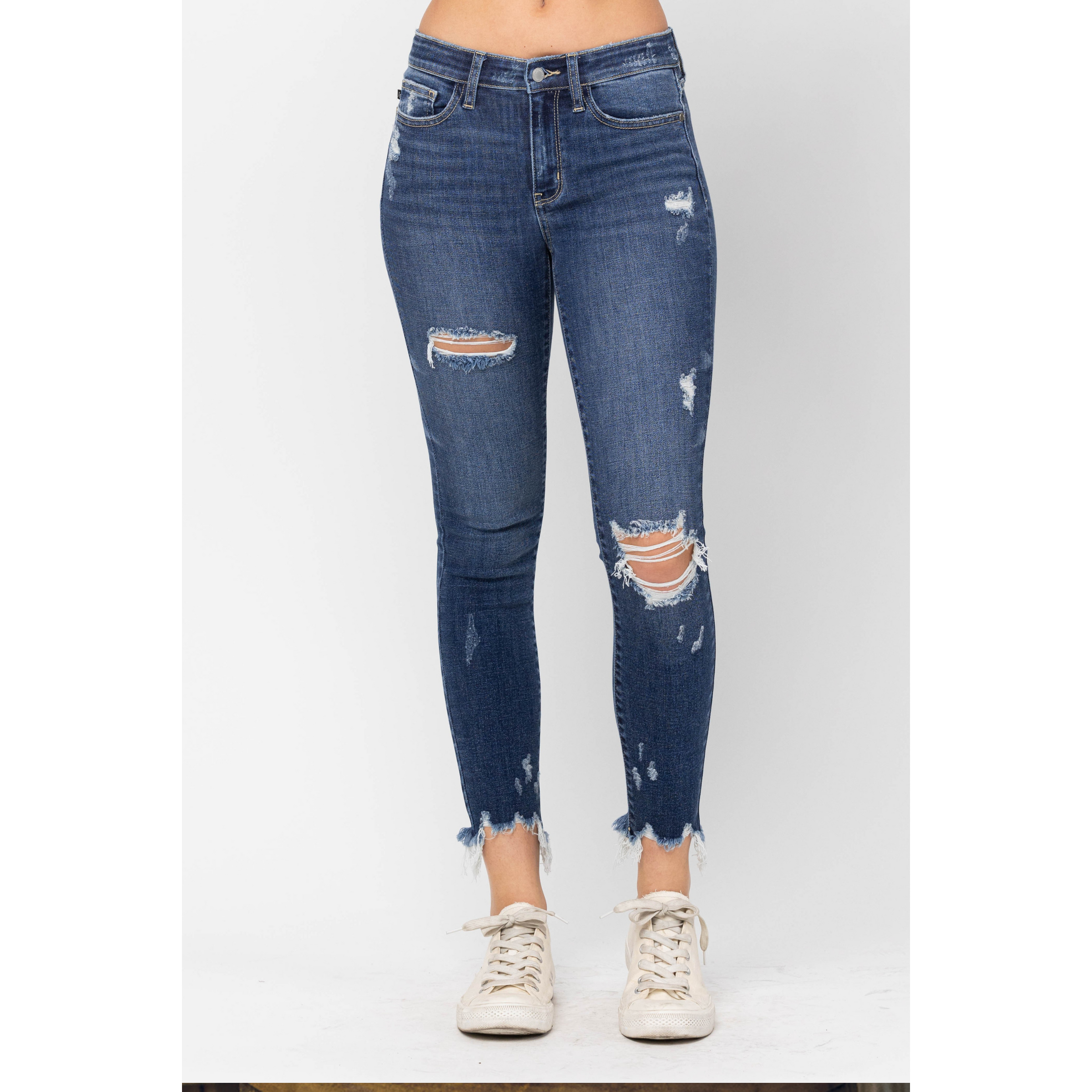 Raw Hem Skinny Jeans by Judy Blue *Final Sale – Molly Malone's