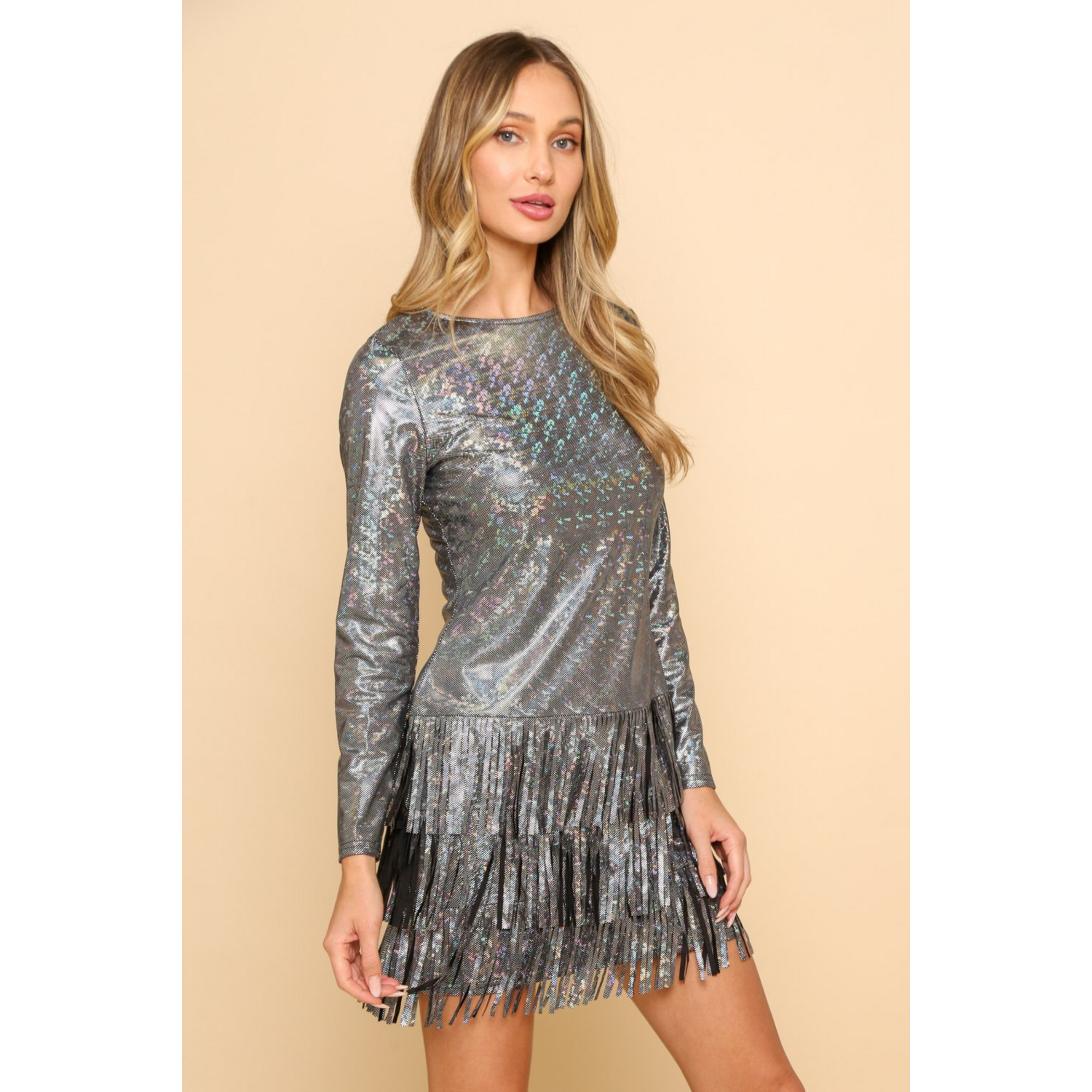 metallic disco dress Lola Disco Mini Shift Dress
