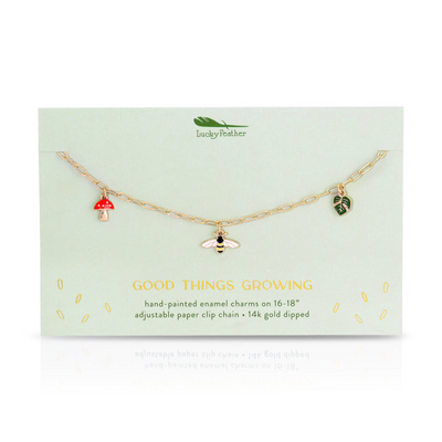 Lucky Feather Enamel Treasure Necklaces