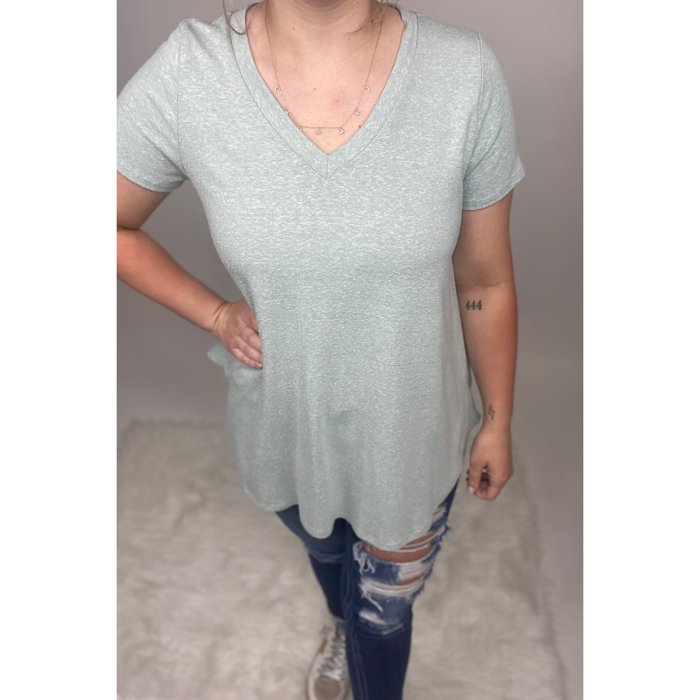 Curvy Anything But Basic Tee *Final Sale*