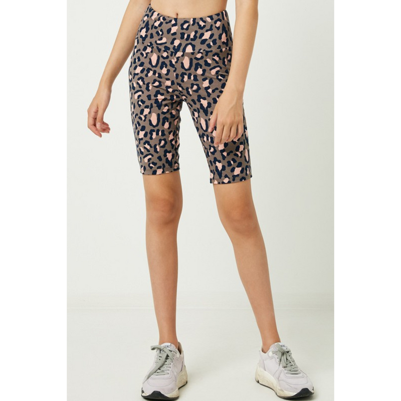 The Lovely Leopard Girls Biker Shorts