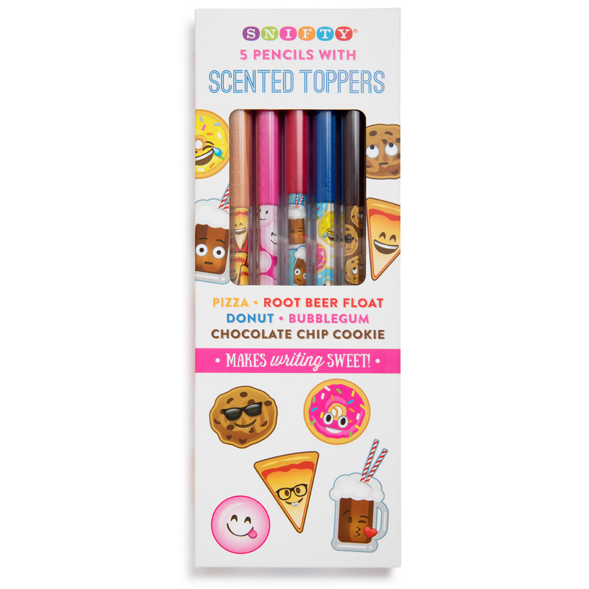 Snifty Set of 5 Pencils with Scented Toppers