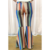 Let's Get Groovy Striped Flare Jeans