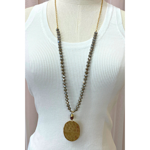 It's A Sign Beaded Pendant Necklace