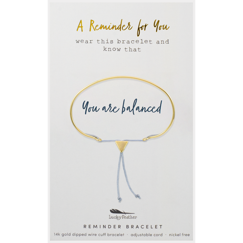 You are Balanced Reminder Bracelet