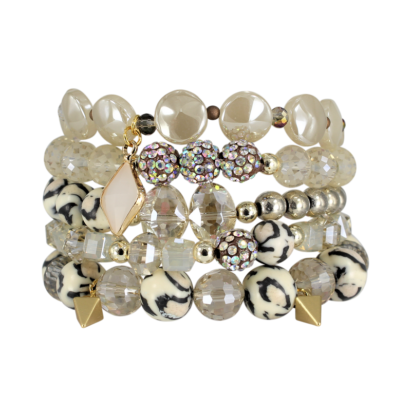 Erimish Coconut Extended Set of 5 Bracelets