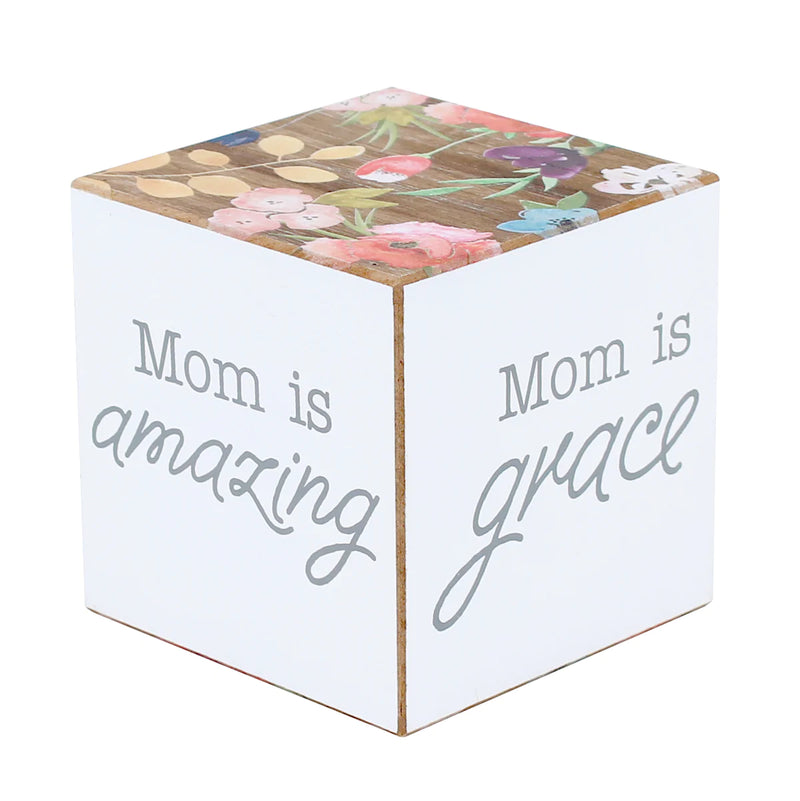Mom Is Amazing Wooden Cube