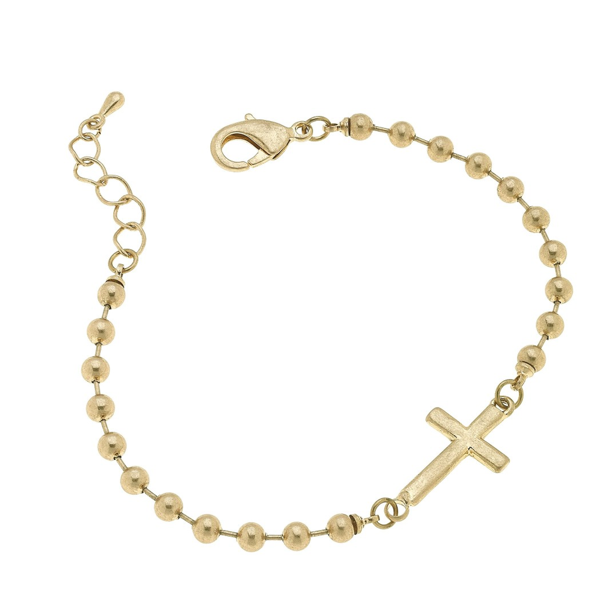 Ball Chain Cross Bracelet