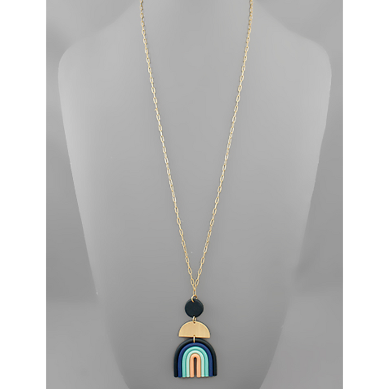 Clay Rainbow Necklace 