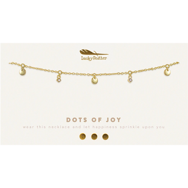Gold Dangle Necklace - Dots of Joy