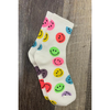 Neon Smiley Crew Socks 