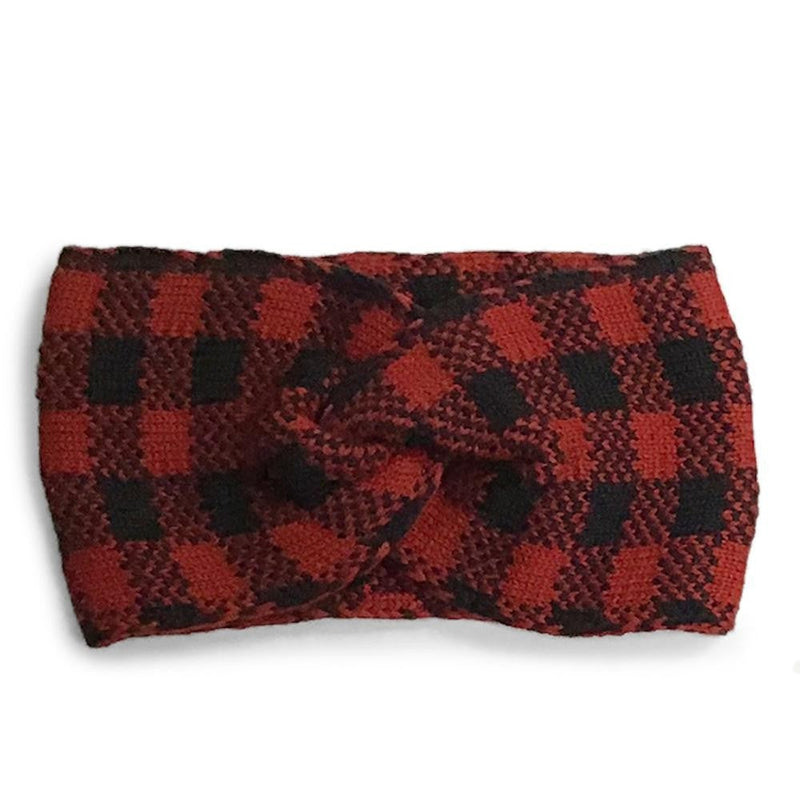 Santa Baby Knit Plaid Headwrap *Final Sale*