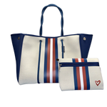 PreneLove tote bag in Simcoe. Red, white, and blue