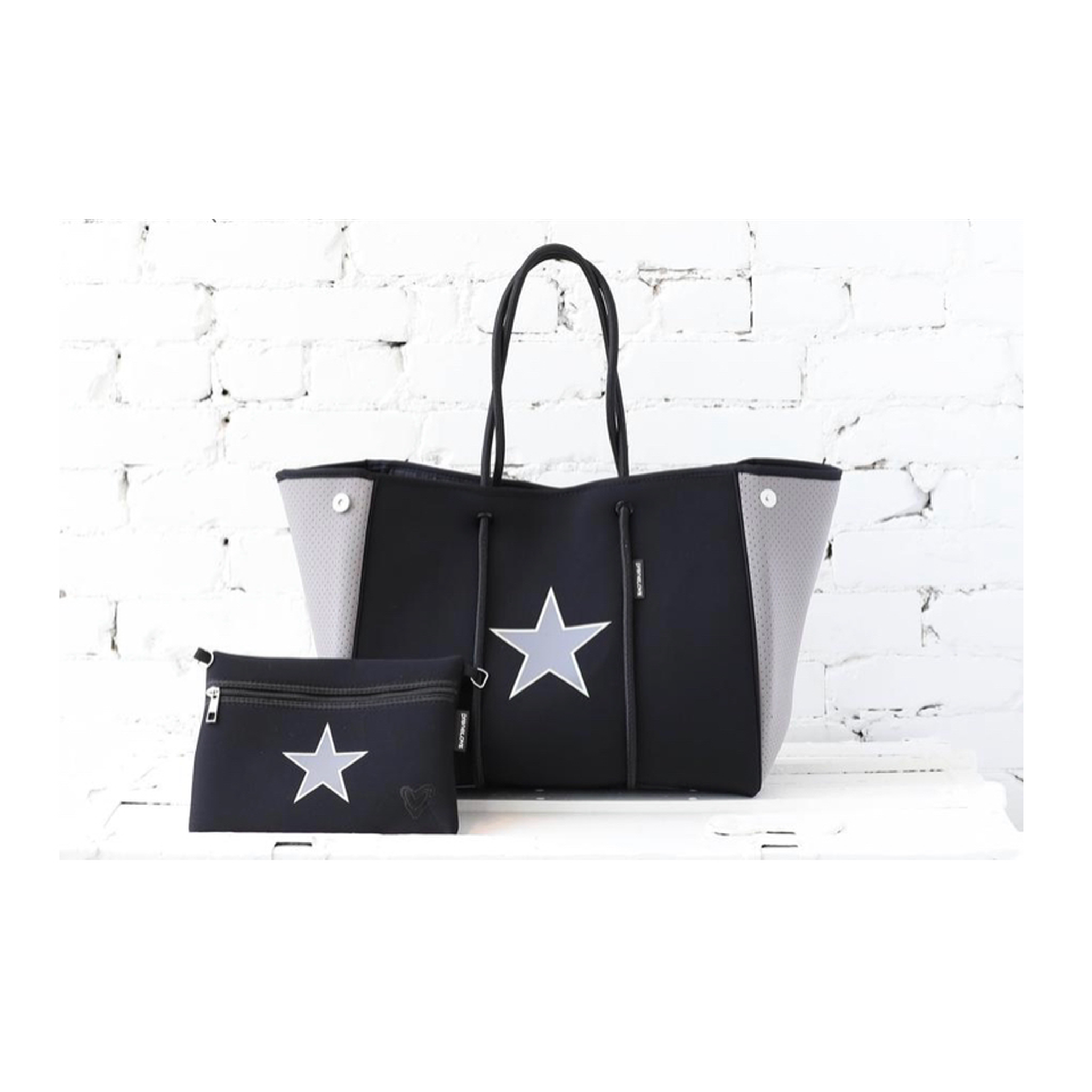 Neoprene Tote Bag Pink Star