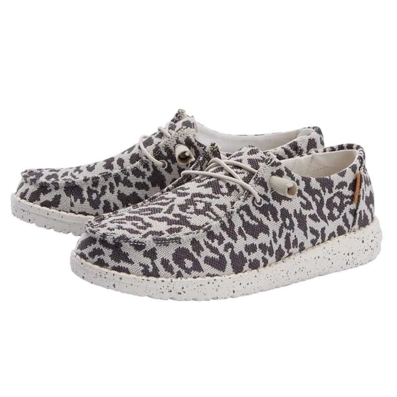 hey dude wendy woven cheetah grey